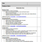 Template For Employee Self Evaluation Printable Schedule Template