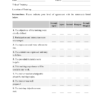 Training Evaluation Form Download Printable PDF Templateroller