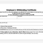 W 4 Form 2022 Employee s Withholding Certificate Instructions